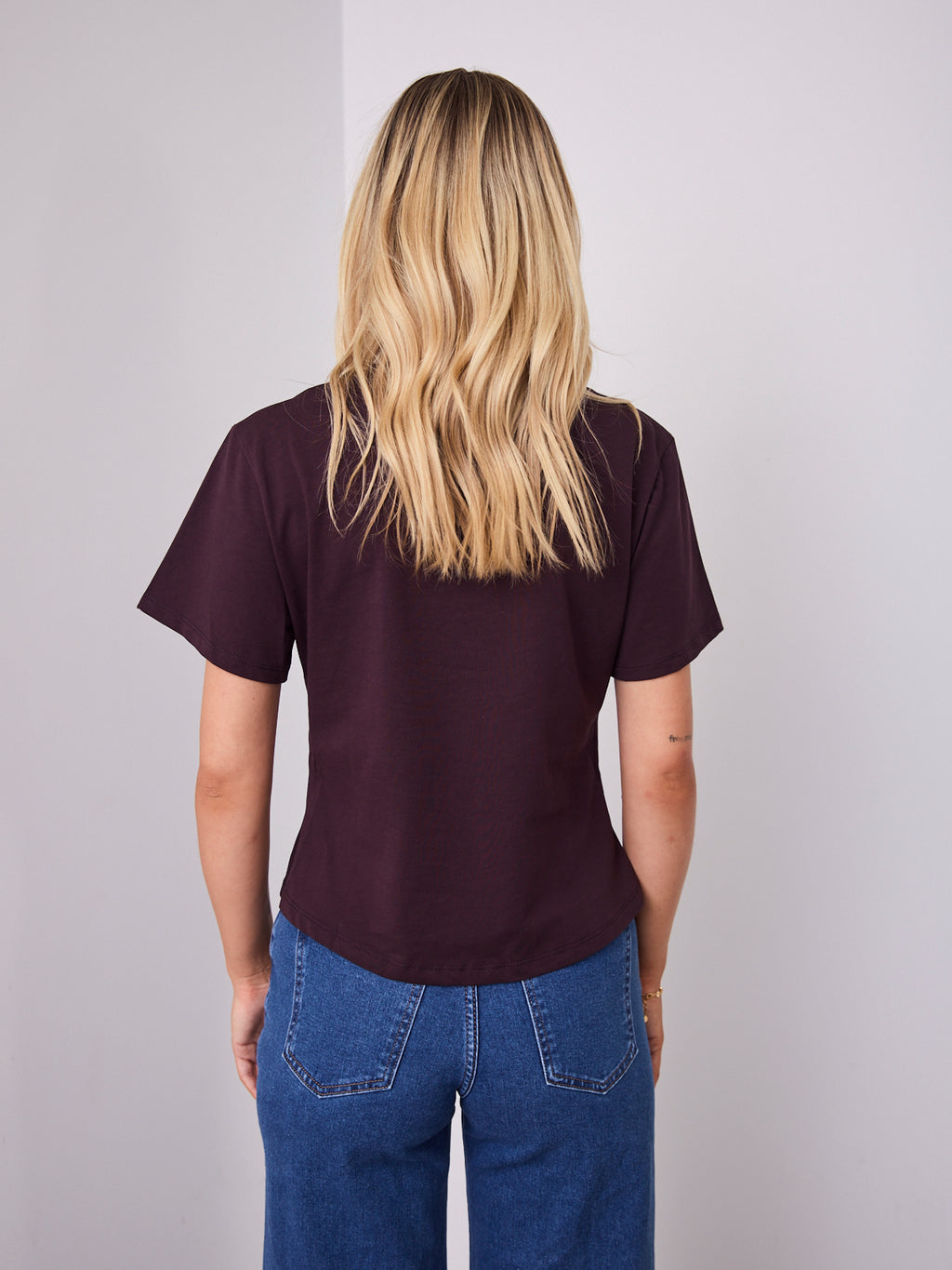 VALENTINA TEE - DEEP PLUM