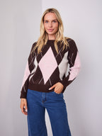 HAVAR KNIT - CHOCOLATE/PINK