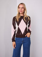 HAVAR KNIT - CHOCOLATE/PINK