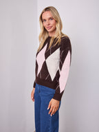 HAVAR KNIT - CHOCOLATE/PINK