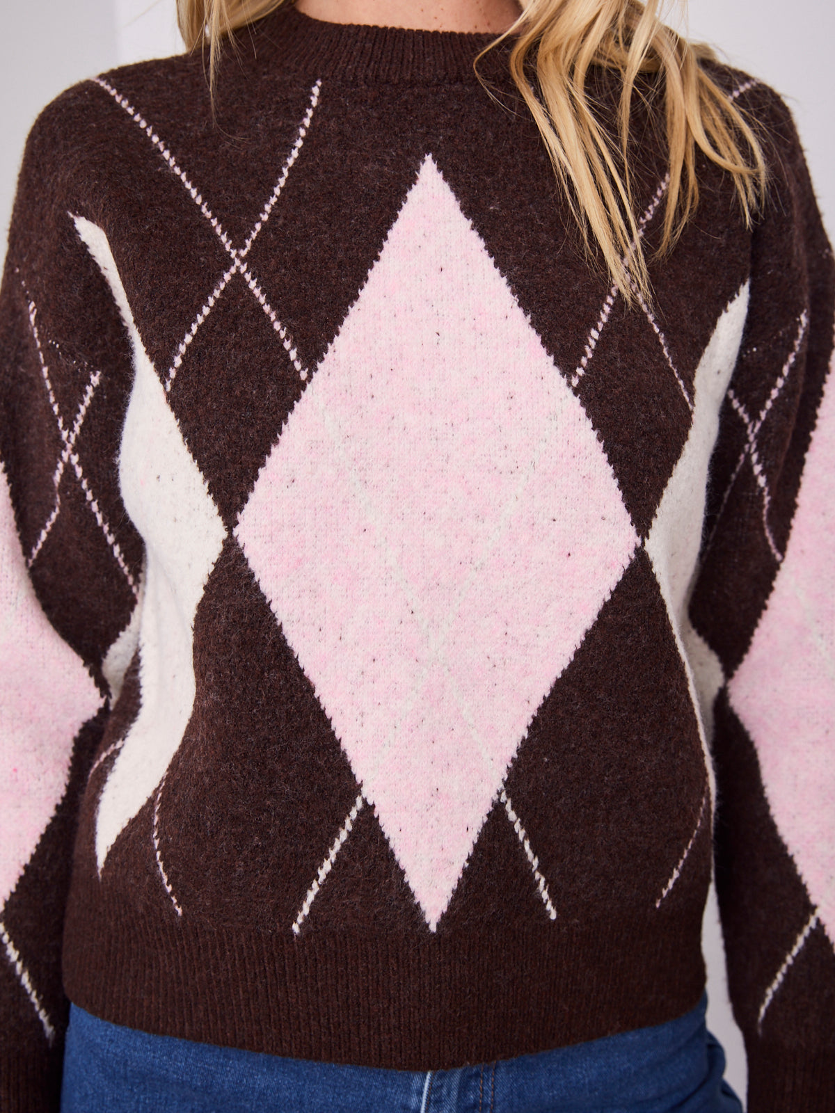 HAVAR KNIT - CHOCOLATE/PINK