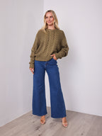 CARLA CABLE KNIT - KHAKI