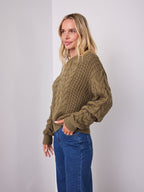 CARLA CABLE KNIT - KHAKI
