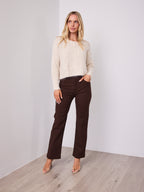 KIRA BUTTON KNIT - LIGHT BEIGE