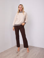 BESSIE STITCH KNIT - LATTE/CHOCOLATE