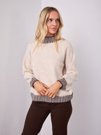 BESSIE STITCH KNIT - LATTE/CHOCOLATE