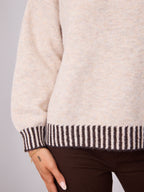 BESSIE STITCH KNIT - LATTE/CHOCOLATE