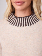 BESSIE STITCH KNIT - LATTE/CHOCOLATE