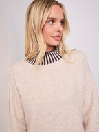 BESSIE STITCH KNIT - LATTE/CHOCOLATE