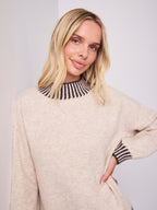 BESSIE STITCH KNIT - LATTE/CHOCOLATE