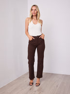 NIKO STRAIGHT LEG STRETCH JEAN - CHOCOLATE