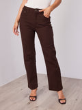 NIKO STRAIGHT LEG STRETCH JEAN - CHOCOLATE