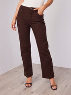 NIKO STRAIGHT LEG STRETCH JEAN - CHOCOLATE