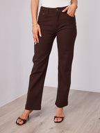 NIKO STRAIGHT LEG STRETCH JEAN - CHOCOLATE