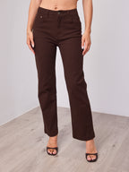 NIKO STRAIGHT LEG STRETCH JEAN - CHOCOLATE