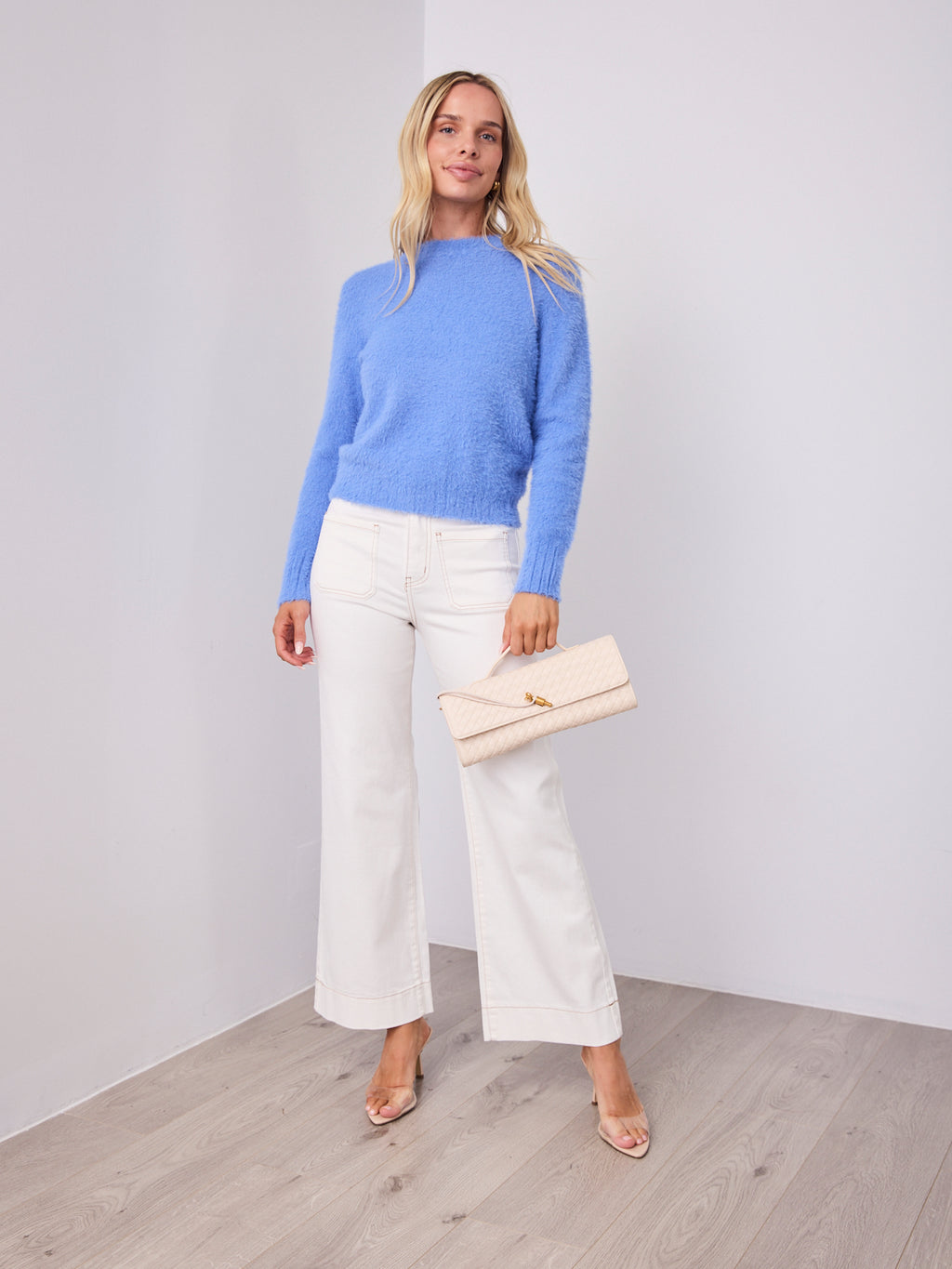 DOMINIQUE KNIT - CORNFLOUR BLUE
