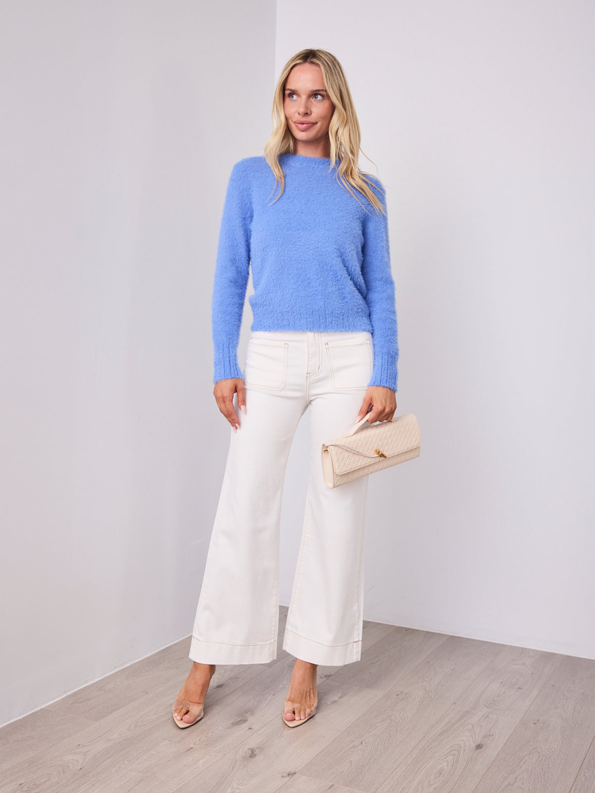 DOMINIQUE KNIT - CORNFLOUR BLUE