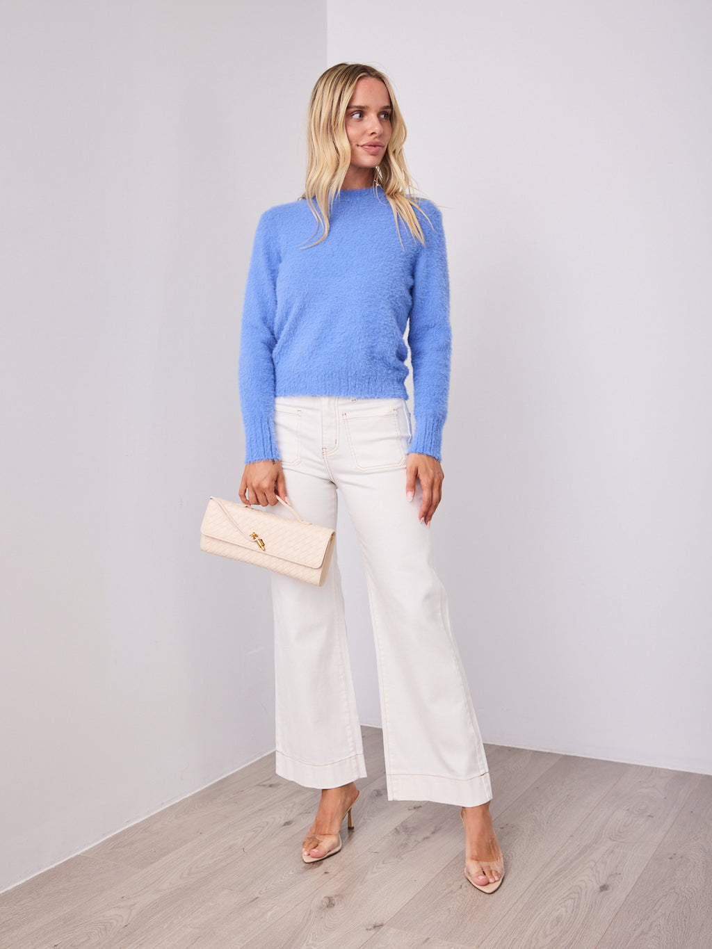 DOMINIQUE KNIT - CORNFLOUR BLUE