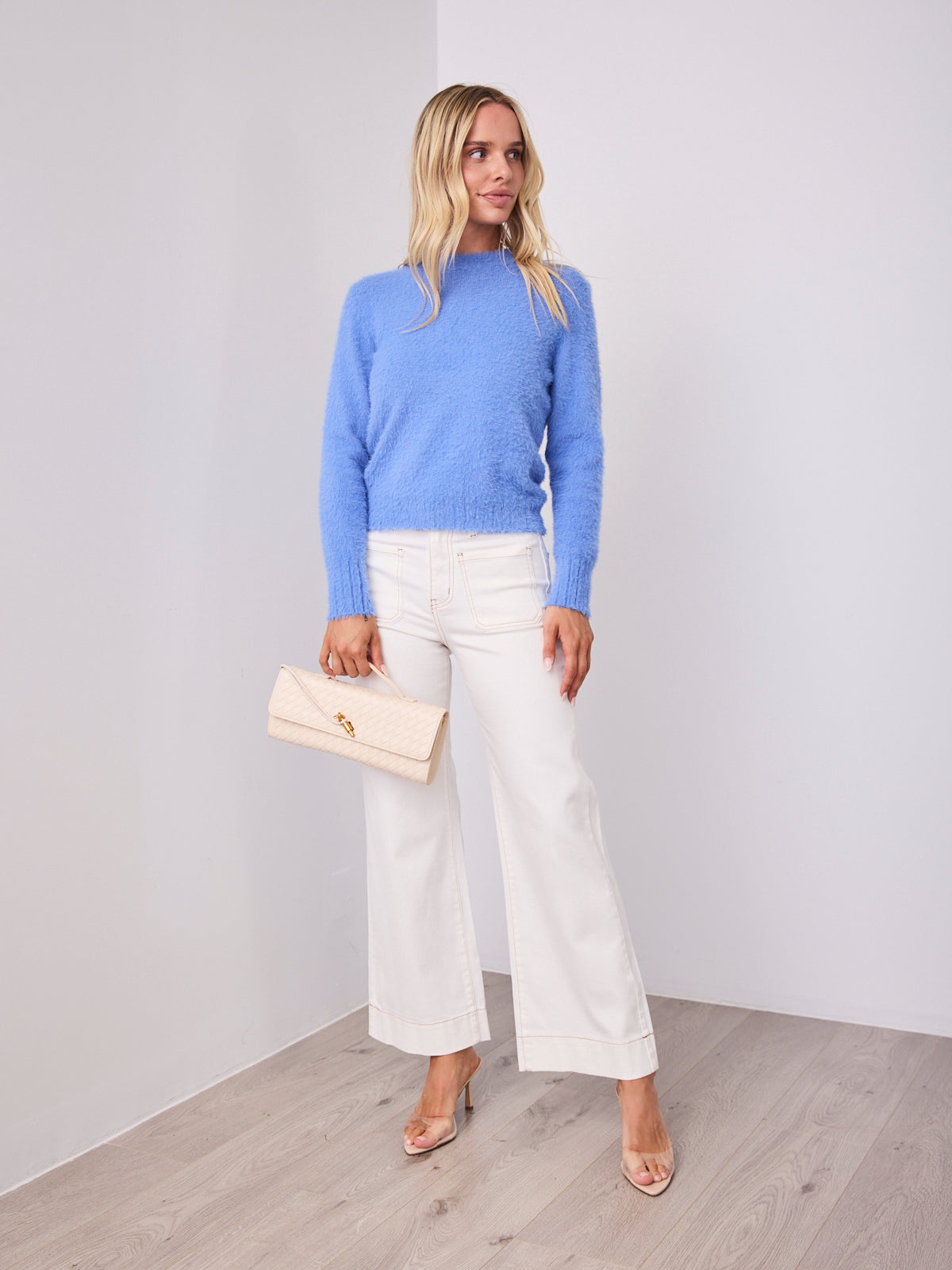 DOMINIQUE KNIT - CORNFLOUR BLUE