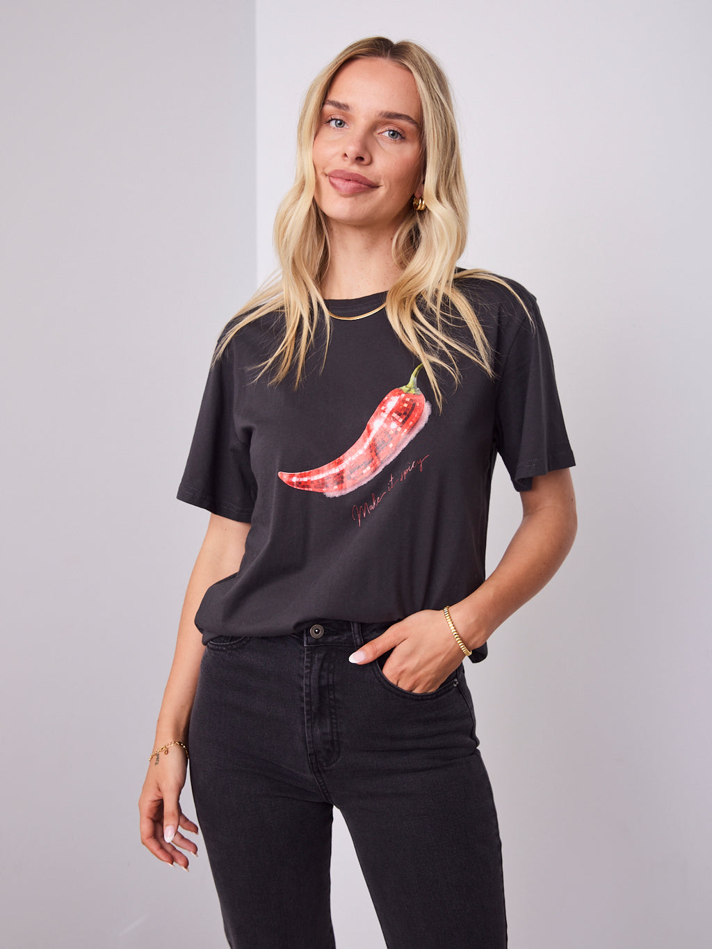 SPICY TEE - VINTAGE GREY