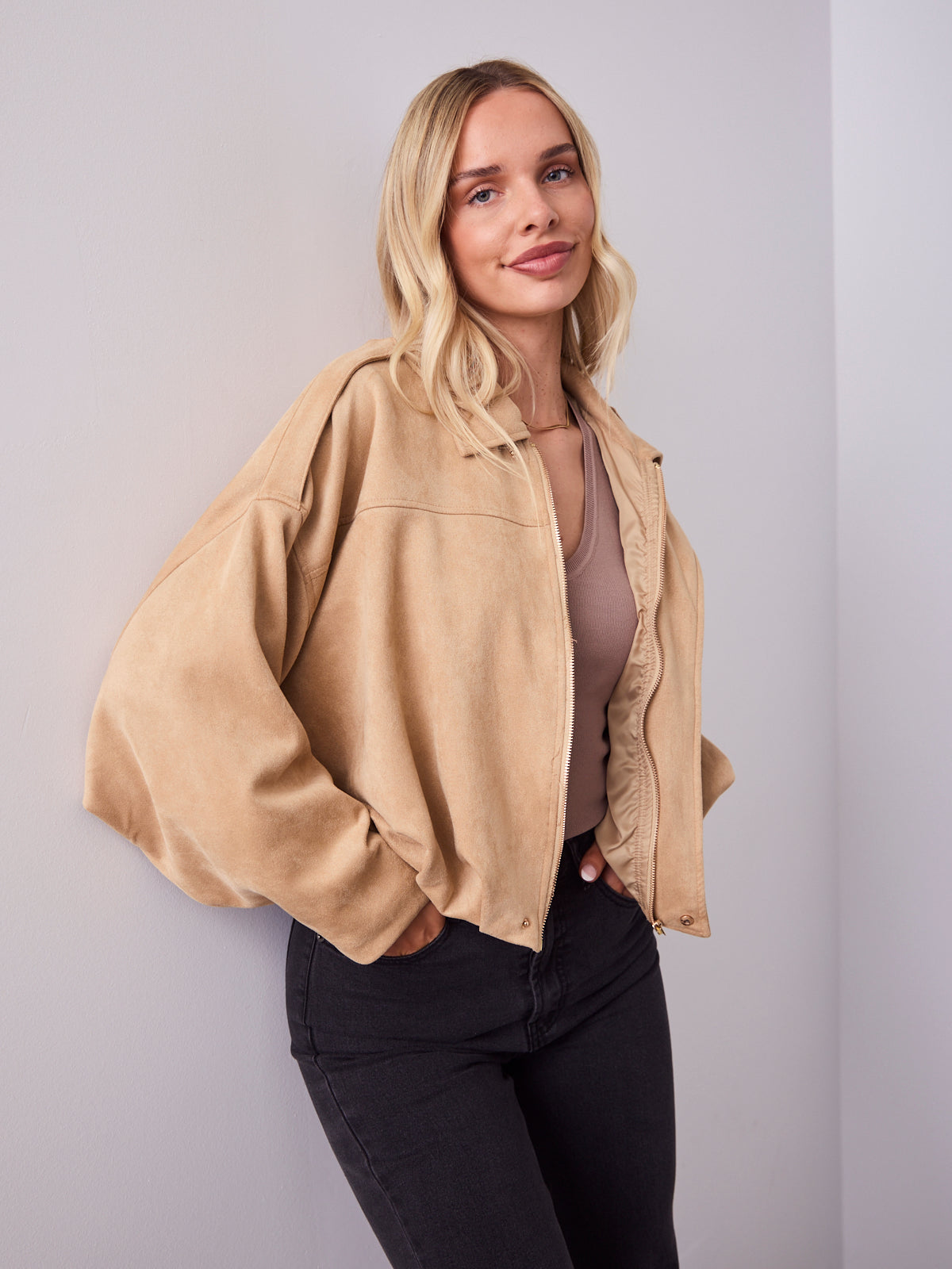 TYLER BOMBER JACKET - SAND