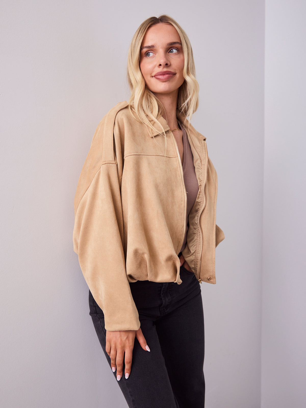 TYLER BOMBER JACKET - SAND
