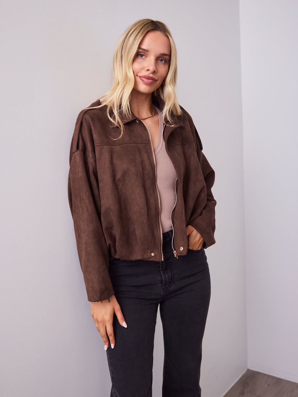 TYLER BOMBER JACKET - CHOCOLATE