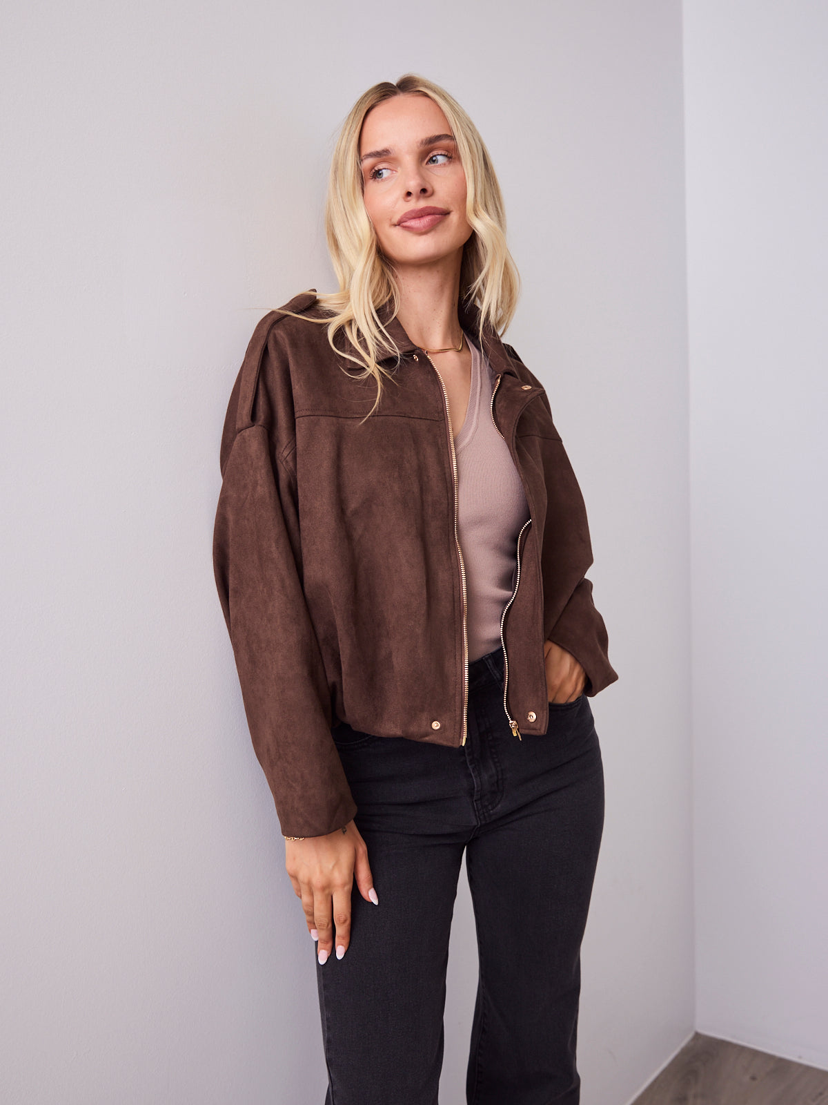 TYLER BOMBER JACKET - CHOCOLATE
