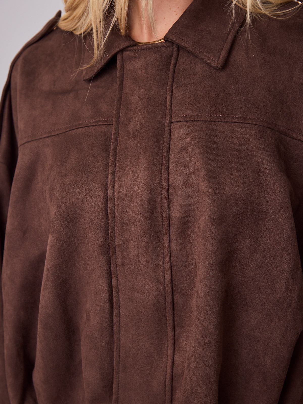 TYLER BOMBER JACKET - CHOCOLATE