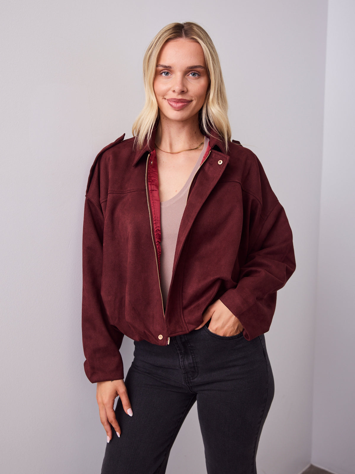 TYLER BOMBER JACKET - WINE