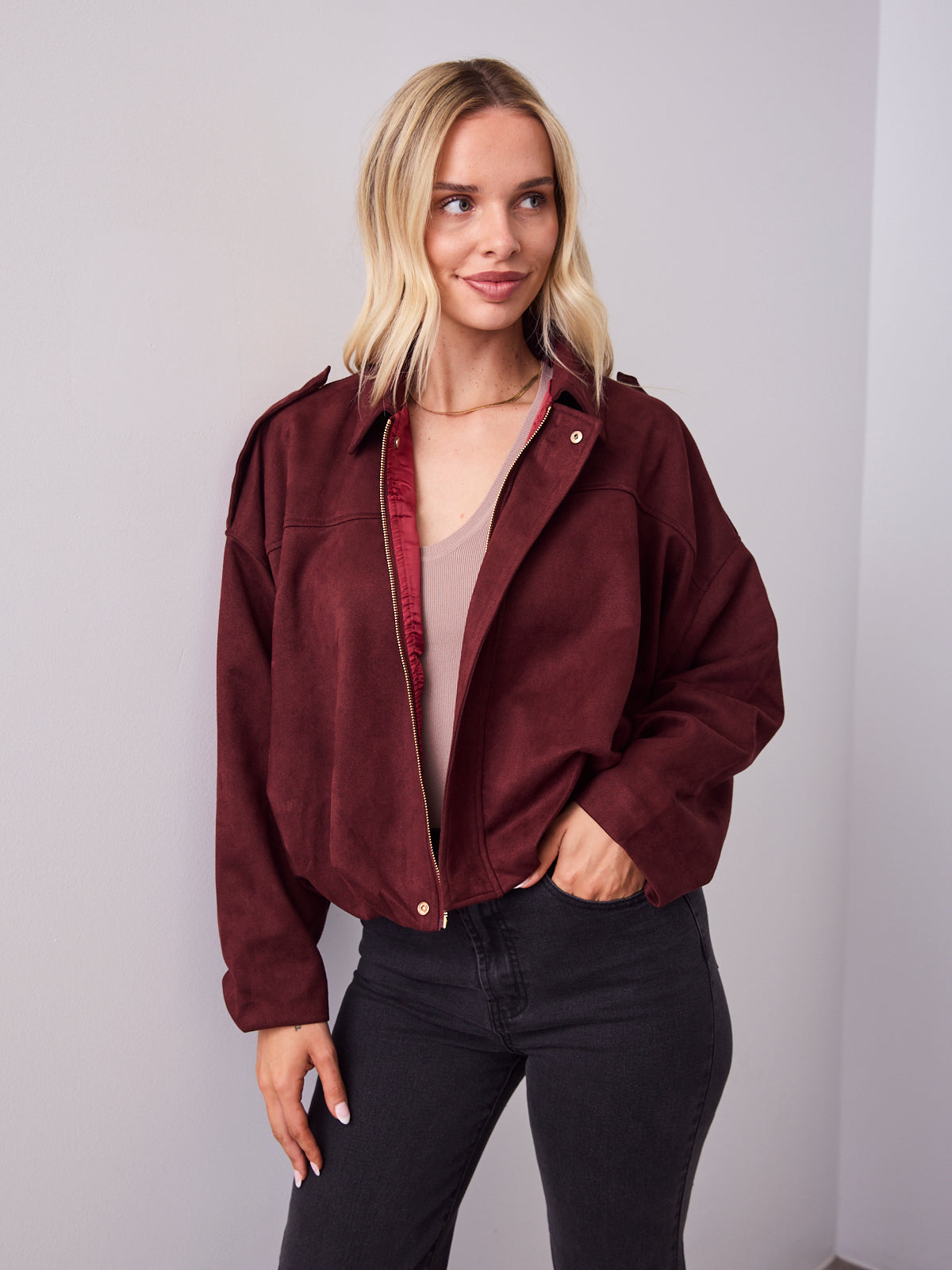 TYLER BOMBER JACKET - WINE