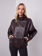 REBEL PU JACKET - CHOCOLATE