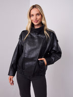REBEL PU JACKET - BLACK