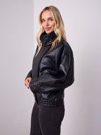REBEL PU JACKET - BLACK