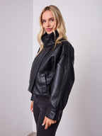REBEL PU JACKET - BLACK