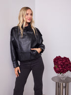 REBEL PU JACKET - BLACK