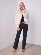 CHICAGO FAUX FUR JACKET - CREAM