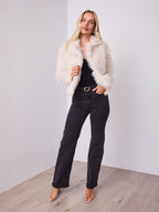 CHICAGO FAUX FUR JACKET - CREAM