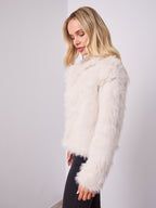 CHICAGO FAUX FUR JACKET - CREAM