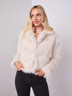 CHICAGO FAUX FUR JACKET - CREAM