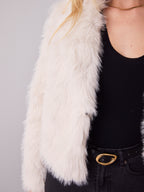 CHICAGO FAUX FUR JACKET - CREAM