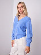 MAVI FLUFFY CARDI - BLUE