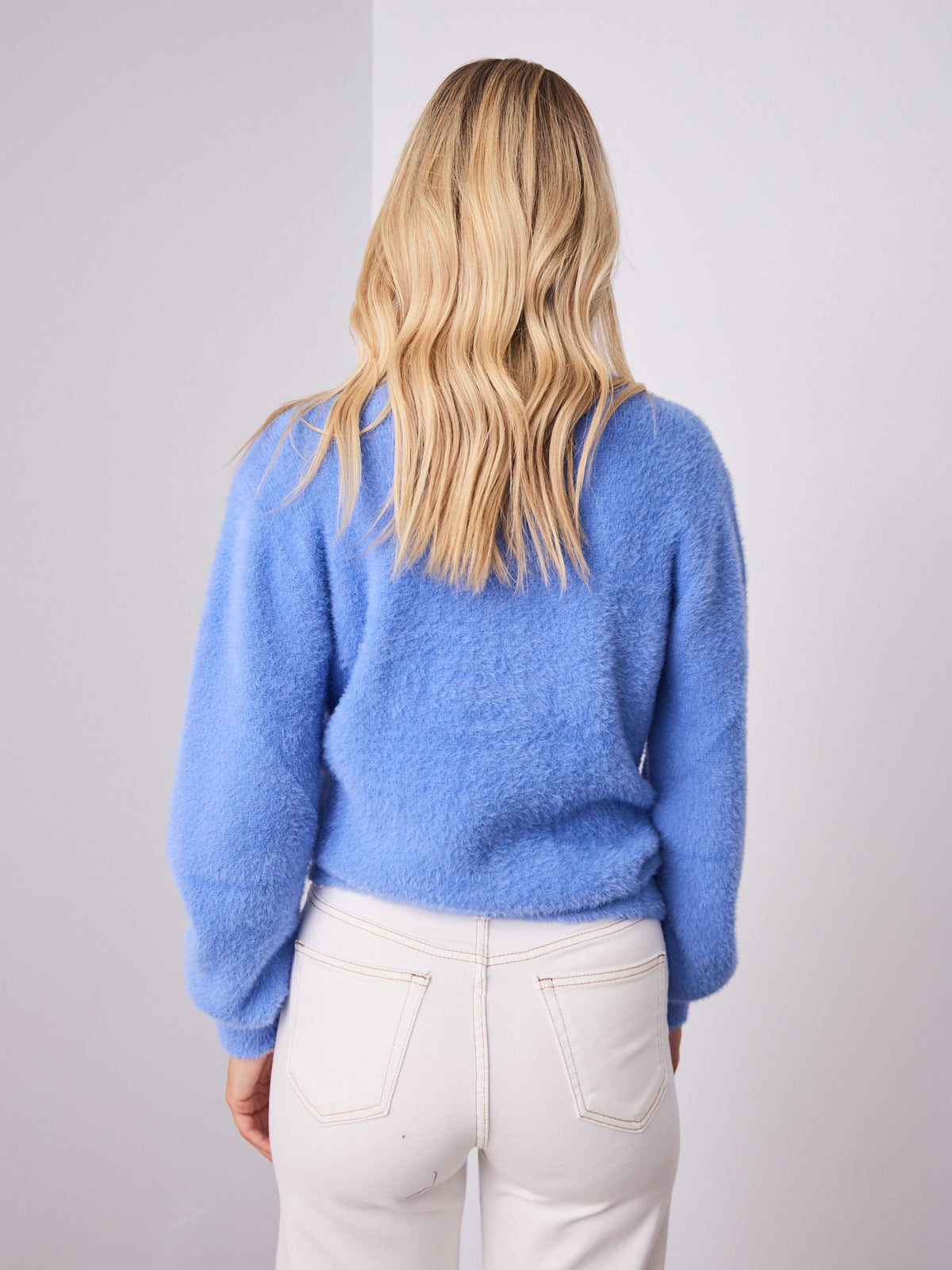 MAVI FLUFFY CARDI - BLUE