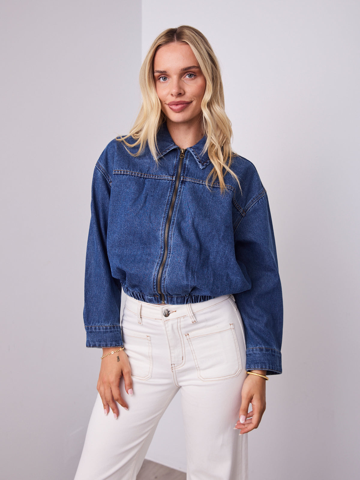 JAX DENIM BOMBER - DARK DENIM