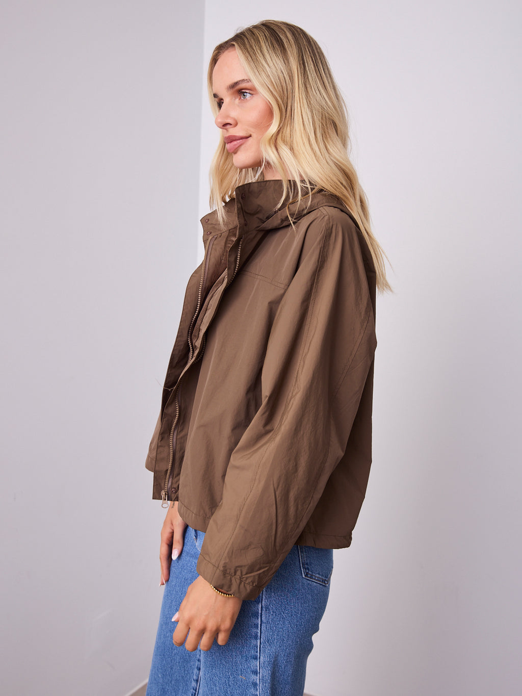 DANIEL WINDBREAKER JACKET - WALNUT