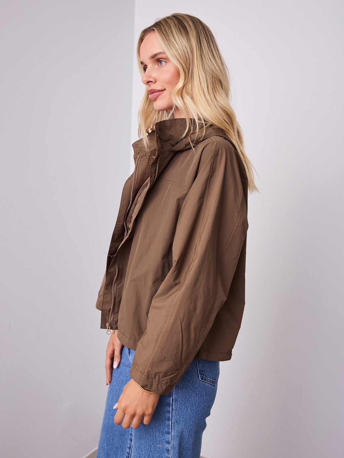 DANIEL WINDBREAKER JACKET - WALNUT