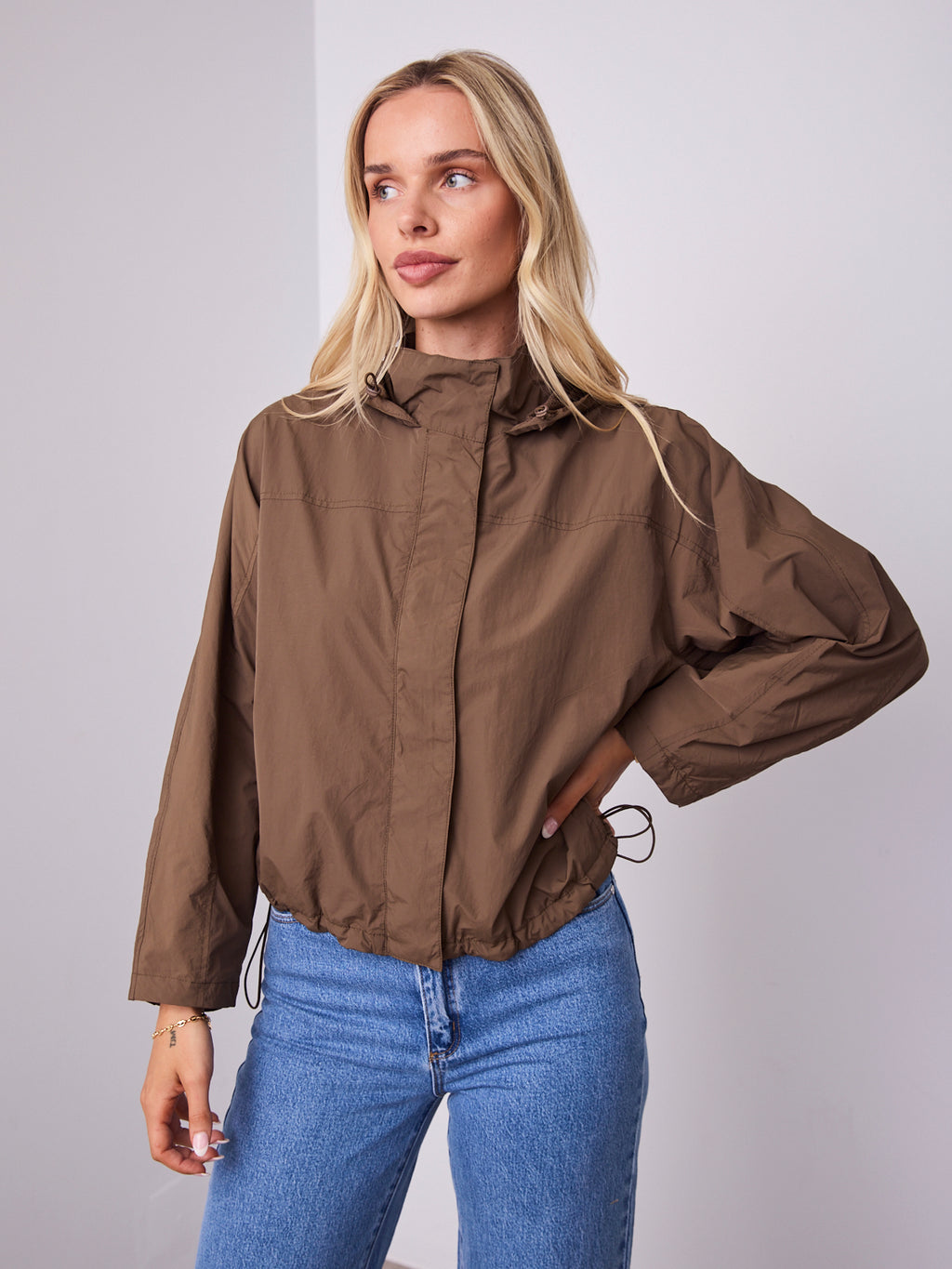 DANIEL WINDBREAKER JACKET - WALNUT