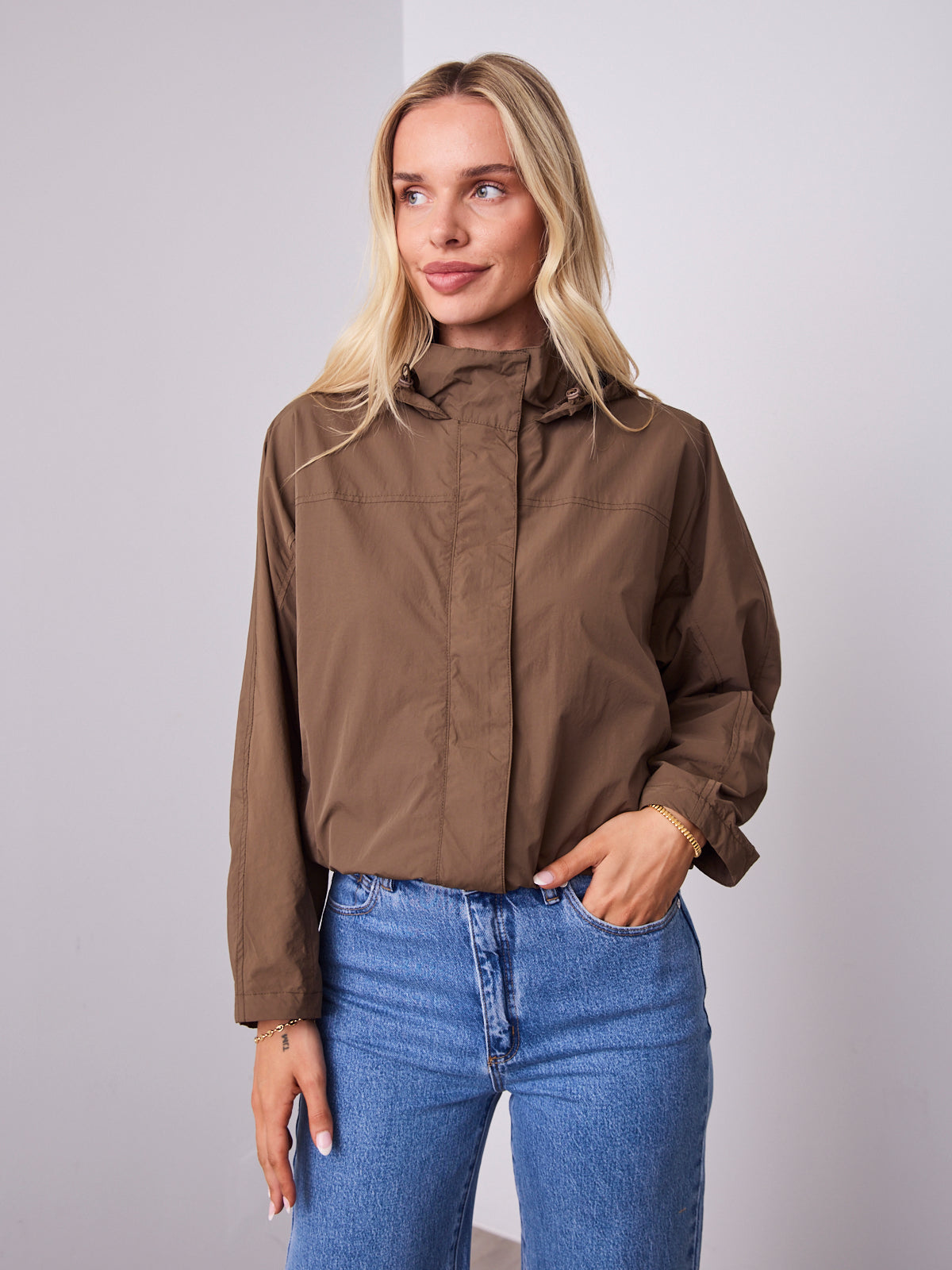 DANIEL WINDBREAKER JACKET - WALNUT