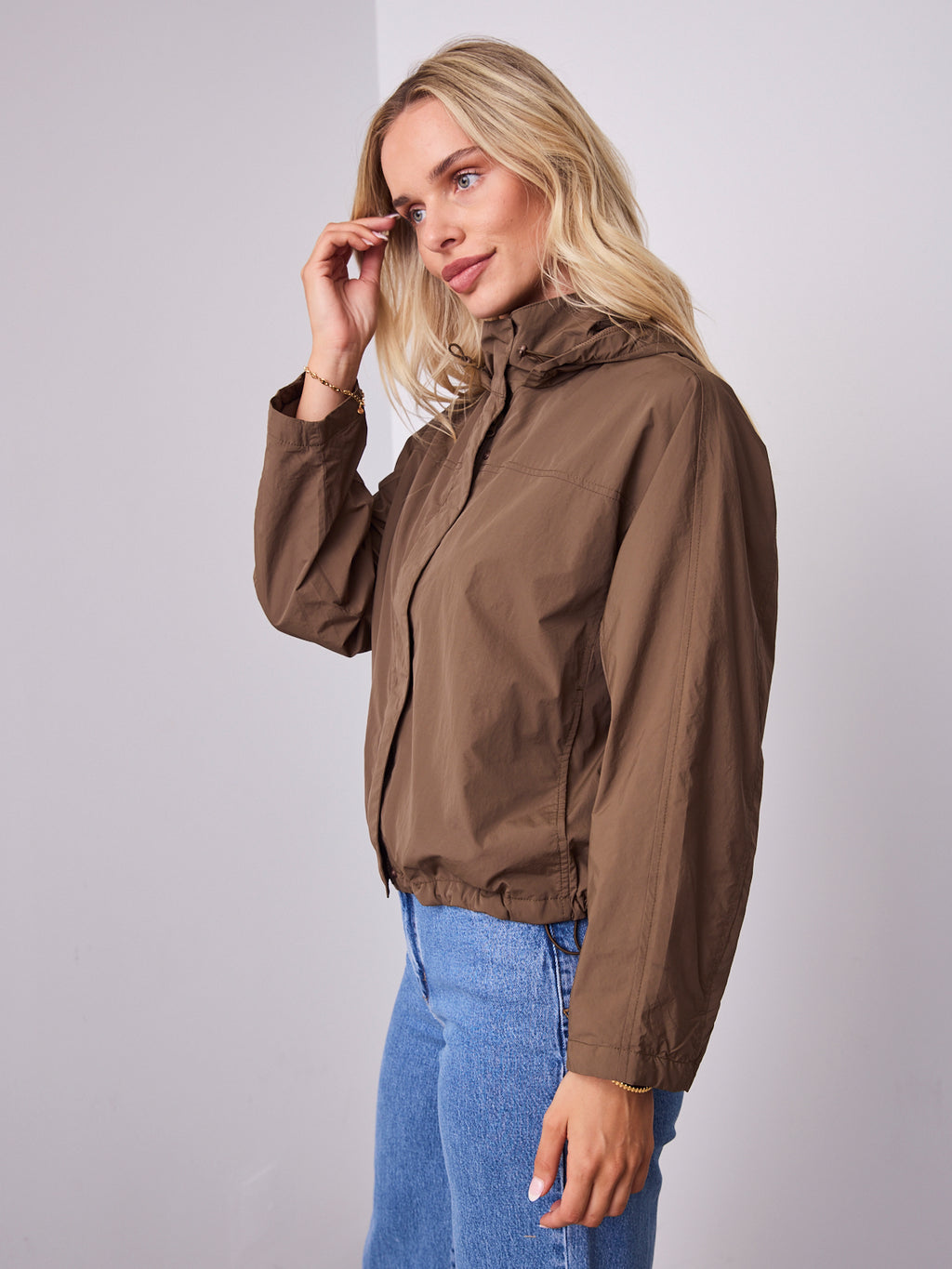 DANIEL WINDBREAKER JACKET - WALNUT