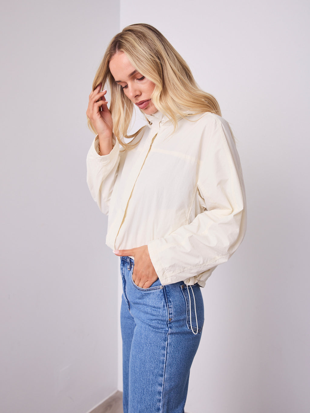 DANIEL WINDBREAKER JACKET - CREAM